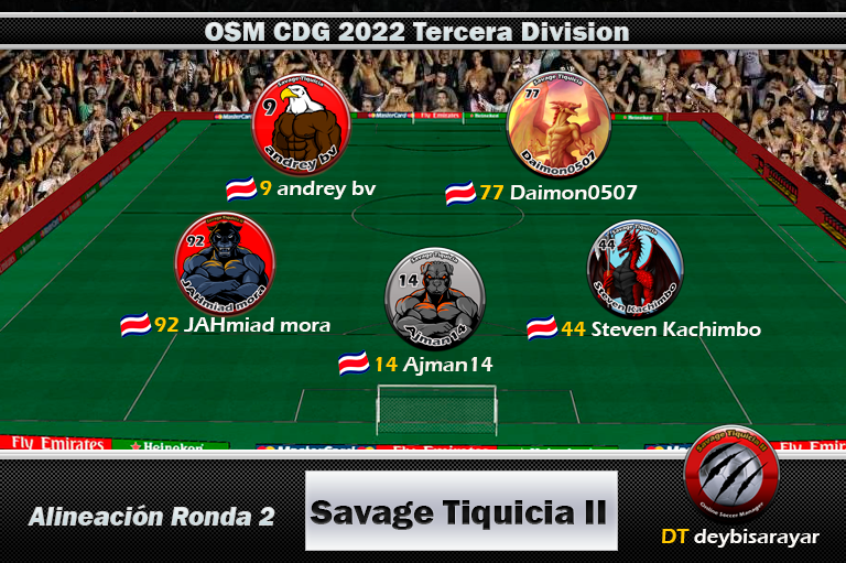 Alineación Savage Tiquicia II CDG Ronda 2.png